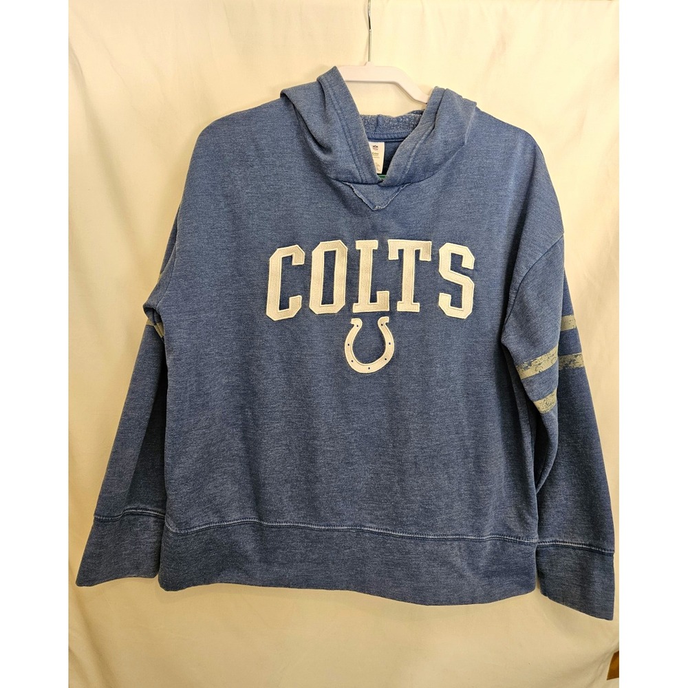 NFL Team Apparel NFL Indianapolis Colts Womens Blue Hoodie Sweatshirt Size L